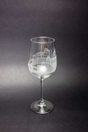 Rome Skyline Wine Glass Barware - Urban and Etched