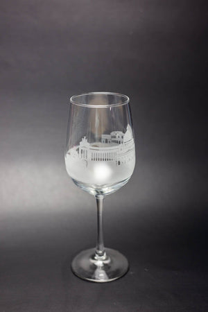 Rome Skyline Wine Glass Barware - Urban and Etched