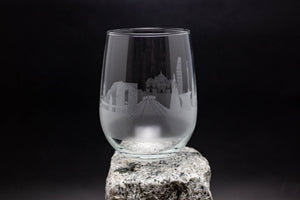 Mexico City, Mexico Skyline Wine Glass Barware