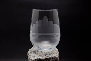 Shreveport, Louisiana Skyline Wine Glass Barware