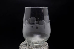 Santa Barbara, California Skyline Wine Glass Barware