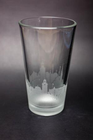 Stockholm, Sweden Skyline  Pint Glass - Urban and Etched