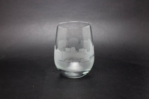 Madison, Wisconsin Skyline Wine Glass Barware - Urban and Etched