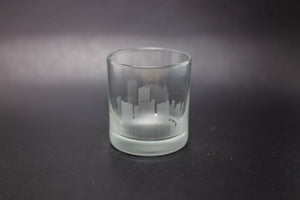 Detroit  Skyline Rocks Glass Barware - Urban and Etched