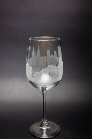 Cologne, Germany Skyline  Wine Glass - Urban and Etched