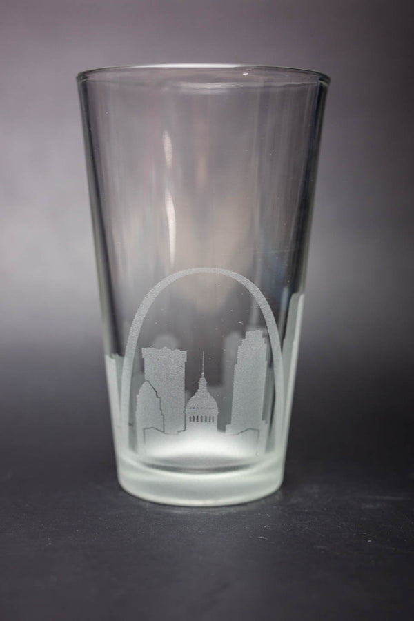 St. Louis, Missouri Skyline  Pint Glass - Urban and Etched