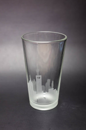 Shanghai, China Skyline Pint Glass - Urban and Etched