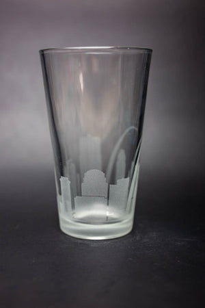St. Louis, Missouri Skyline  Pint Glass - Urban and Etched