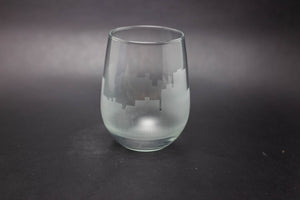 Chattanooga Skyline Wine Glass Barware - Urban and Etched