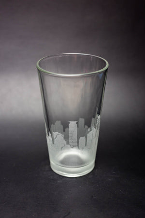 Minneapolis, Minnesota Skyline  Pint Glass - Urban and Etched