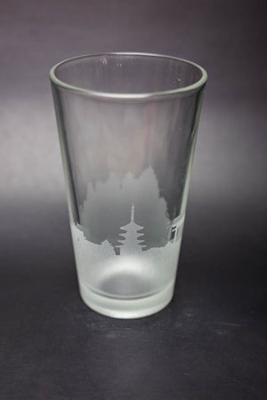Kyoto, Japan Skyline  Pint Glass - Urban and Etched