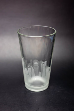 Minneapolis, Minnesota Skyline  Pint Glass - Urban and Etched
