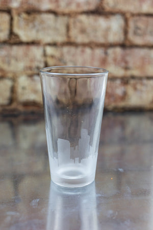Grand Rapids  Skyline Pint  Glass Barware - Urban and Etched