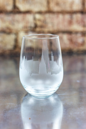 Bruges Skyline Wine Glass Barware - Urban and Etched