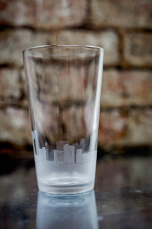 Knoxville Skyline Pint Glass Barware - Urban and Etched
