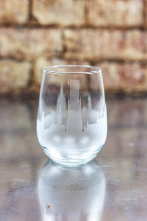 Bruges Skyline Wine Glass Barware - Urban and Etched