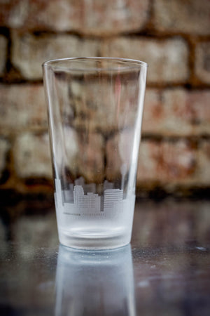 Knoxville Skyline Pint Glass Barware - Urban and Etched