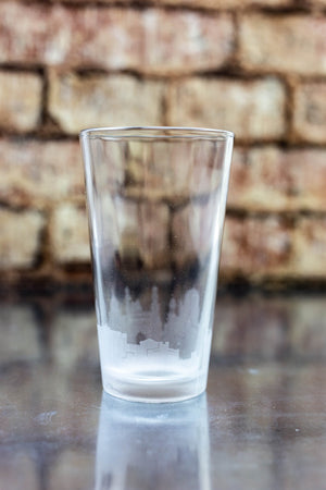 Hyderabad  Skyline Pint Glass Barware - Urban and Etched