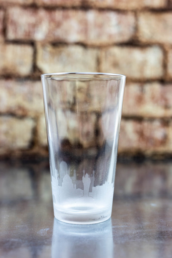 Hyderabad  Skyline Pint Glass Barware - Urban and Etched