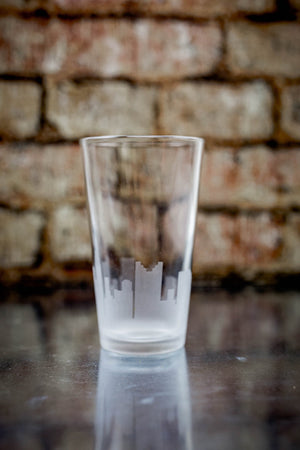 Columbus, Ohio  Skyline Pint Glass Barware - Urban and Etched