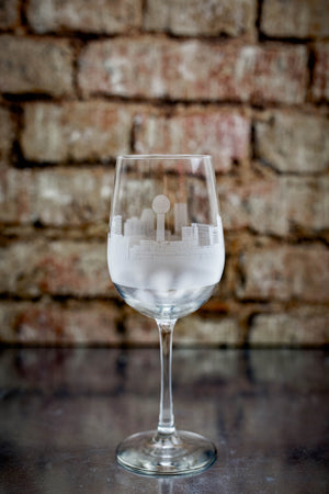 Knoxville Skyline Wine Glass Barware - Urban and Etched