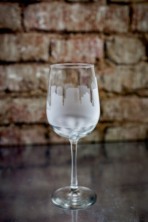 Richmond Skyline Wine Glass Barware - Urban and Etched