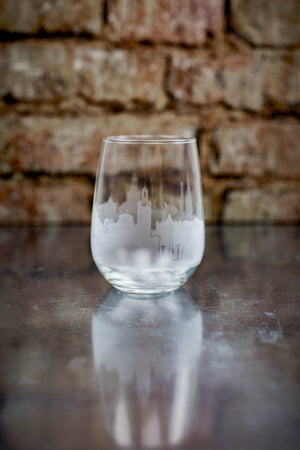 Stockholm Skyline Wine Glass Barware - Urban and Etched