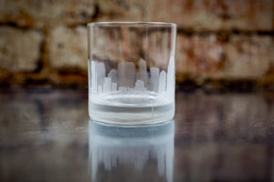 San Diego  Skyline Rocks Whiskey Glass  Barware - Urban and Etched