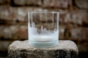 Brooklyn  Skyline Rocks Glass Barware - Urban and Etched