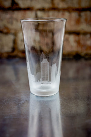 Atlanta Skyline Pint Glass Barware - Urban and Etched