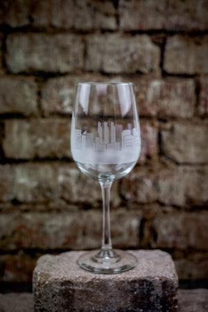 Buenos Aires Skyline Wine Glass Barware - Urban and Etched