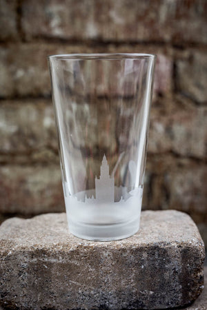 Seville Skyline Pint Glass Barware - Urban and Etched