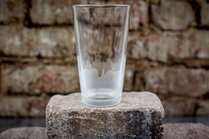New Haven Skyline Pint Glass Barware - Urban and Etched