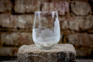 Roanoke Skyline Wine Glass Barware - Urban and Etched