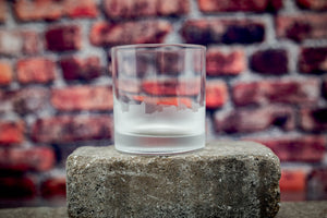 Portland, Maine  Skyline Rocks Glass Barware - Urban and Etched