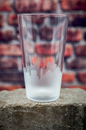 Cairo Skyline Pint  Glass Barware - Urban and Etched