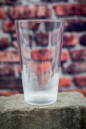 Istanbul Skyline Pint  Glass Barware - Urban and Etched