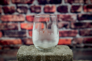 Liverpool Skyline Wine Glass Barware - Urban and Etched