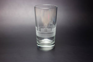Washington D.C. Skyline Etched Tom Collins Highball Cocktail Glass - Urban and Etched