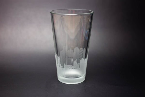 Durham  Skyline Pint Glass Barware - Urban and Etched