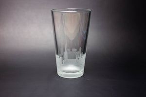 Cork Skyline Pint Glass Barware - Urban and Etched