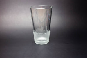 Cork Skyline Pint Glass Barware - Urban and Etched