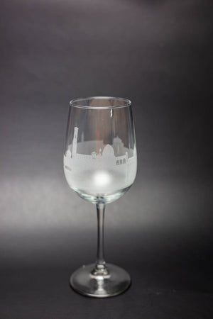 Florence Skyline Wine Glass Barware - Urban and Etched