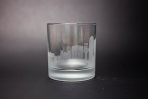 Ann Arbor Skyline Rocks Glass Barware - Urban and Etched
