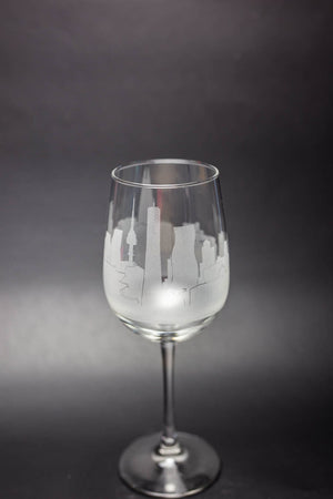 Seoul Skyline Wine Glass Barware - Urban and Etched