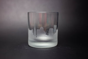 Memphis  Skyline Rocks Glass Barware - Urban and Etched