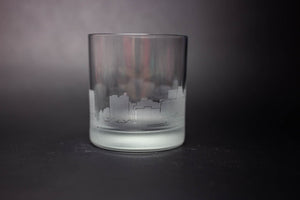 Madison Skyline Rocks Glass Barware - Urban and Etched