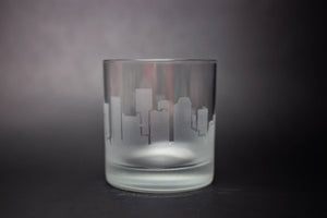 Charlotte  Skyline Rocks Glass Barware - Urban and Etched