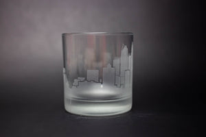 Charlotte  Skyline Rocks Glass Barware - Urban and Etched