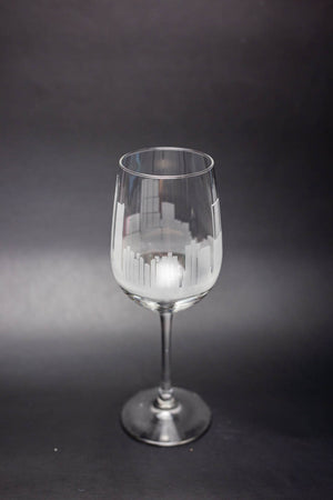 Atlanta Skyline Wine Glass Barware - Urban and Etched